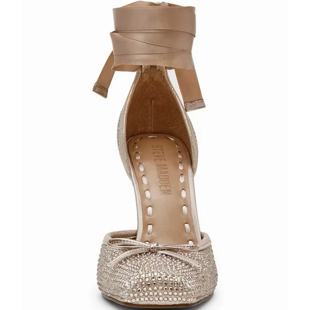 STEVE MADDEN Size-11 Womens Larina-R Heels- Champagne